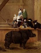 LONGHI, Pietro The Rhinoceros (mk08) oil painting on canvas